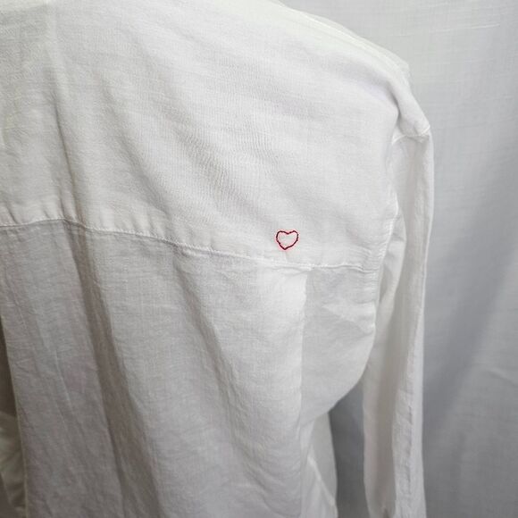 7 For All Mankind White Cotton Button Down Shirt Size XS - Picture 9 of 13